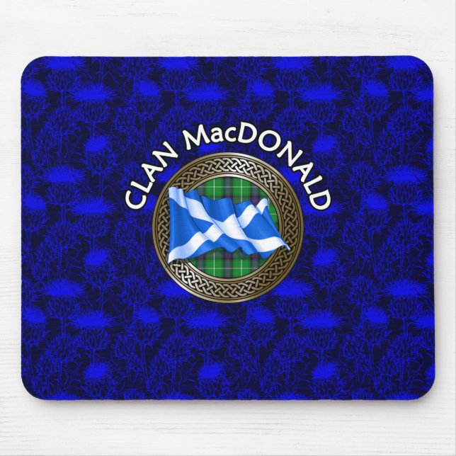 Clan MacDonald Tartan & Flag Mousepad (Vorne)
