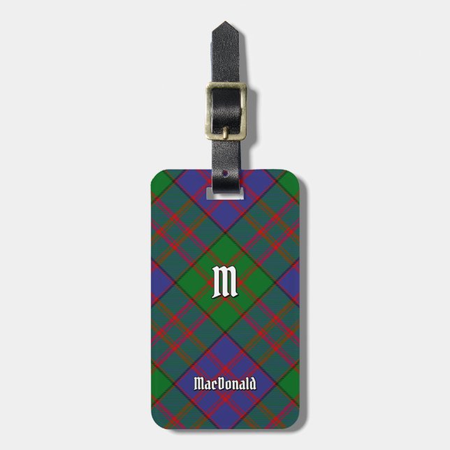Clan MacDonald Tartan Gepäck Tag Gepäckanhänger (Vorderseite vertikal)