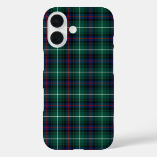 Clan MacDonald Tartan Marine und Forest Green Kari iPhone 16 Hülle