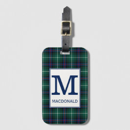 Clan MacDonald Tartan Mit Monogramm Gepäckanhänger