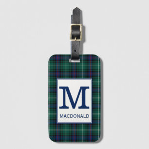 Clan MacDonald Tartan Mit Monogramm Gepäckanhänger