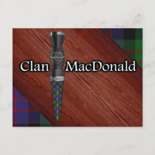 Clan MacDonald Tartan Sgian Dubh Blade Postkarte