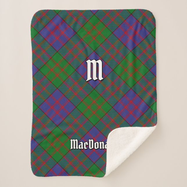Clan MacDonald Tartan Sherpa Blanket Sherpadecke (Vorderseite)