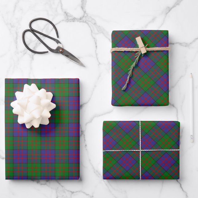 Clan MacDonald Tartan Wrapping Paper Sheets Geschenkpapier Set (Vorderseite)