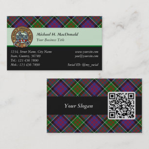 Clan MacDonald von Clanranald Tartan Business Card Visitenkarte