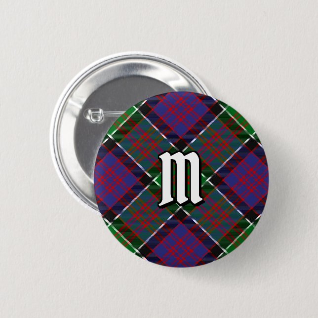 Clan MacDonald von Clanranald Tartan Button (Vorne & Hinten)