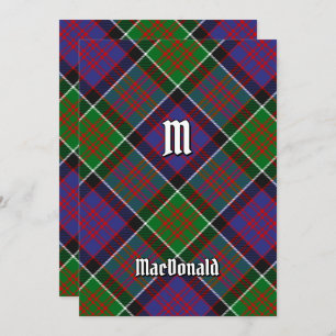 Clan MacDonald von Clanranald Tartan Einladung