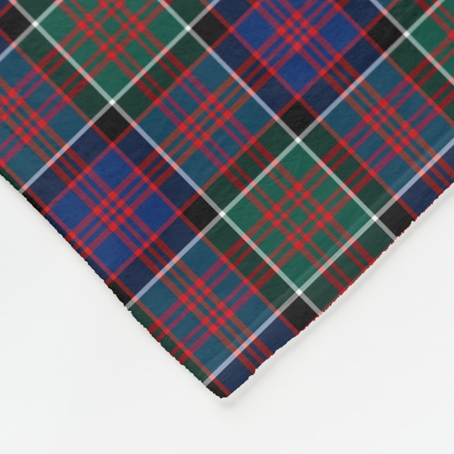 Clan MacDonald von Clanranald Tartan Fleecedecke (Ecke)