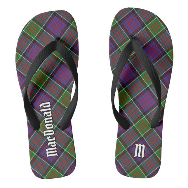 Clan MacDonald von Clanranald Tartan Flip Flops (Fußbett)