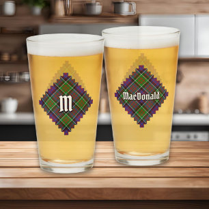 Clan MacDonald von Clanranald Tartan Glass Glas