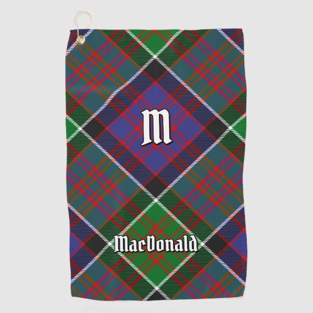 Clan MacDonald von Clanranald Tartan Golf Towel Golfhandtuch (Vorderseite)