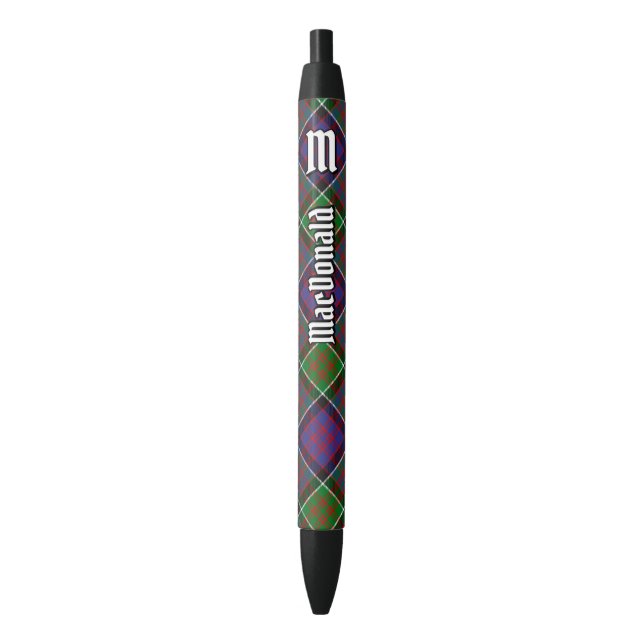 Clan MacDonald von Clanranald Tartan Ink Pen Kugelschreiber (Vorderseite Vertikal)