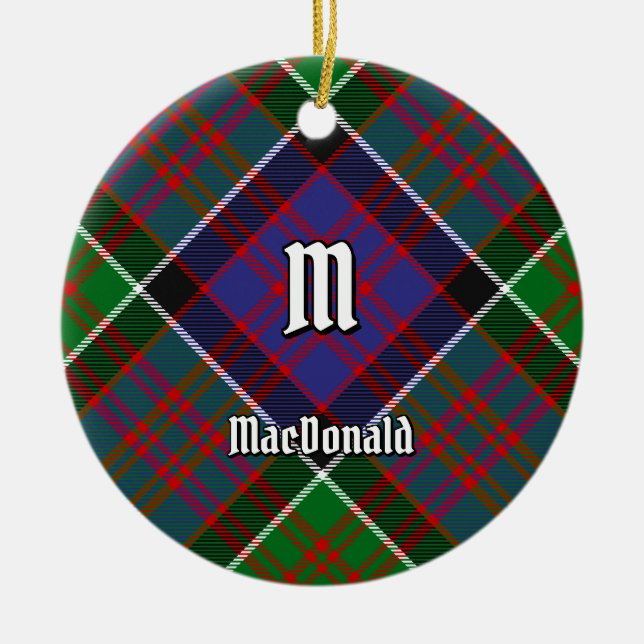 Clan MacDonald von Clanranald Tartan Keramik Ornament (Vorne)