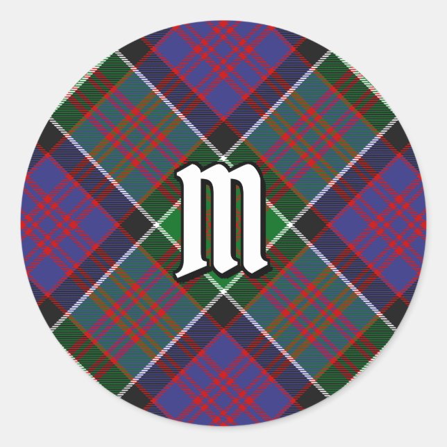 Clan MacDonald von Clanranald Tartan Runder Aufkleber (Vorderseite)