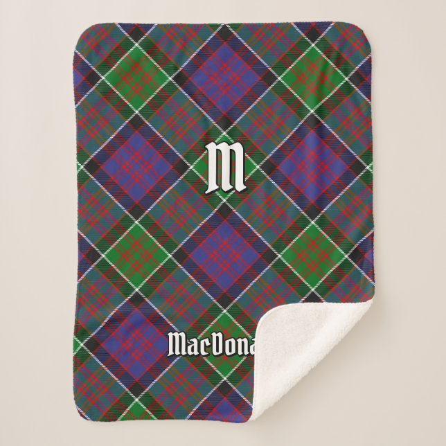 Clan MacDonald von Clanranald Tartan Sherpa Blanke Sherpadecke (Vorderseite)