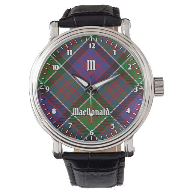 Clan MacDonald von Clanranald Tartan Watch Armbanduhr (Vorderseite)