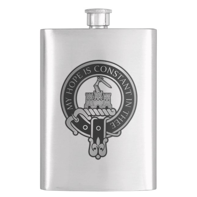Clan MacDonald von Clanranald Wappen Flask Flachmann (Vorderseite)