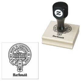 Clan MacDonald von Clanranald Wappen Rubber Briefm Gummistempel