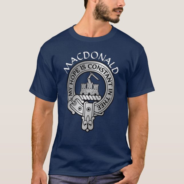 Clan MacDonald von Clanranald Wappen T-Shirt (Vorderseite)