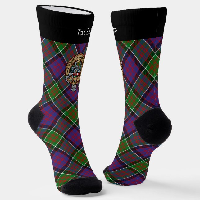 Clan MacDonald von Clanranald Wappen über Tartan Socken (Gewinkelt)