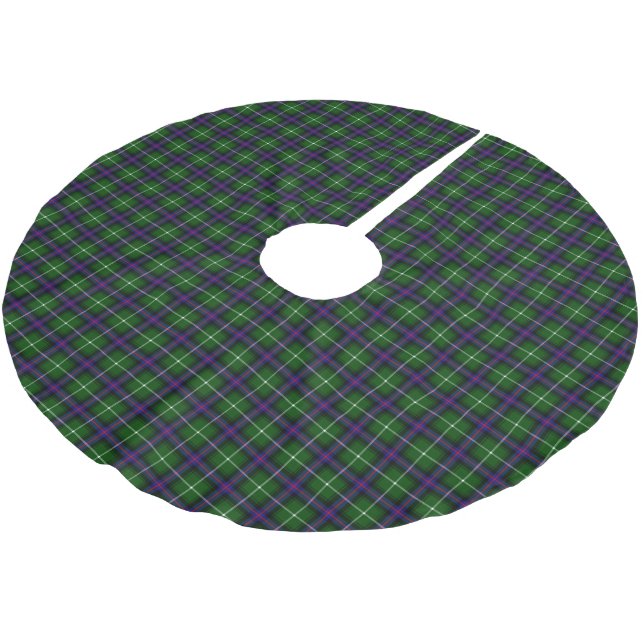 Clan MacDonald von der Isles Tartan Polyester Weihnachtsbaumdecke (Schrägansicht)
