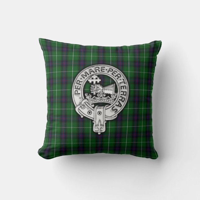 Clan MacDonald von Isles Wappen & Tartan Kissen (Vorderseite)