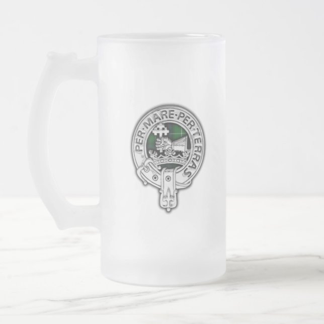 Clan MacDonald von Isles Wappen & Tartan Mattglas Bierglas (Links)