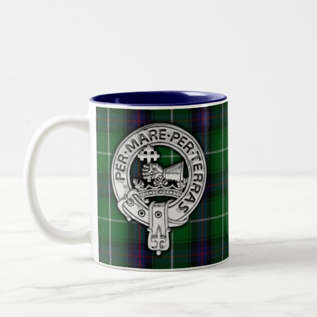 Clan MacDonald von Isles Wappen & Tartan Zweifarbige Tasse (Links)