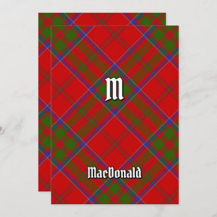 Clan MacDonald von Keppoch Tartan Einladung