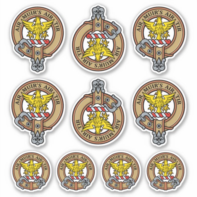 Clan MacDonald von Keppoch Wappen Sticker Set (Vorderseite)