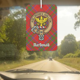 Clan MacDonald von Keppoch Wappen über Tartan Autolufterfrischer