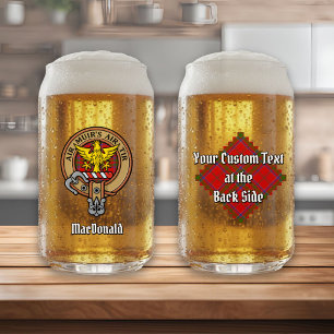 Clan MacDonald von Keppoch Wappen über Tartan Dosenglas