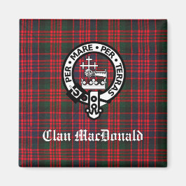 Clan MacDonald Wappen & Modern Tartan Magnet
