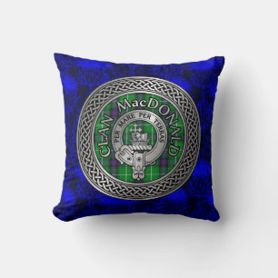 Clan MacDonald Wappen & Tartan Knot Kissen