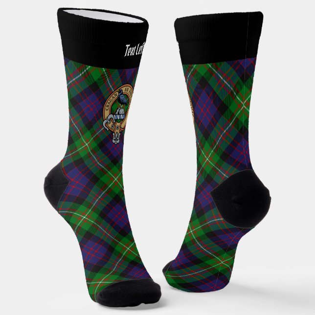 Clan MacDonell of Glengarry Wappen über Tartan Socken (Gewinkelt)