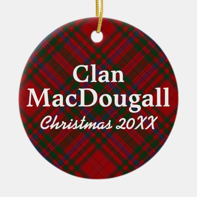 Clan MacDougall ScottishTartan Keramikornament (Vorne)