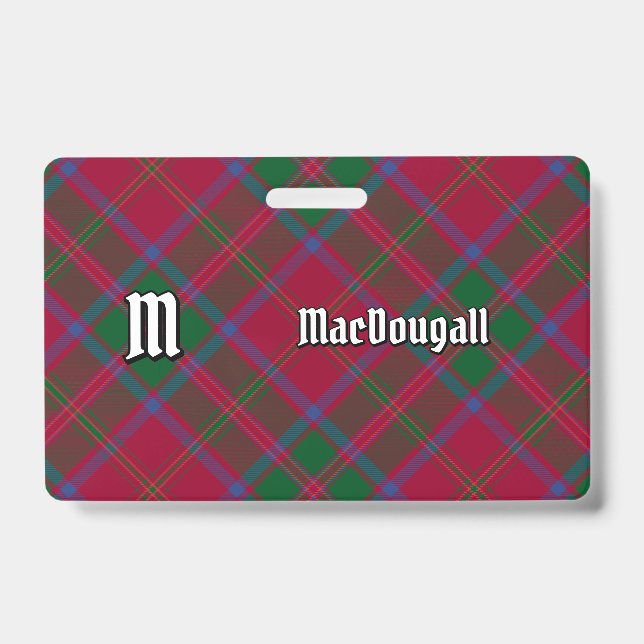 Clan MacDougall Tartan Ausweis (Vorderseite)