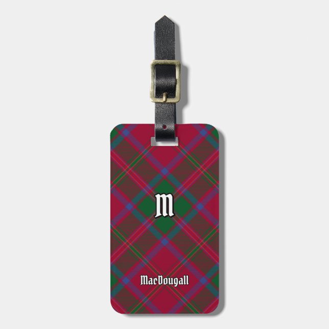 Clan MacDougall Tartan Gepäckanhänger (Vorderseite vertikal)