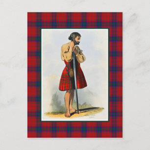 Clan MacDougall Vintag Illustration Tartan Frame Postkarte