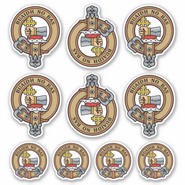 Clan MacDougall Wappen Sticker Set (Vorderseite)