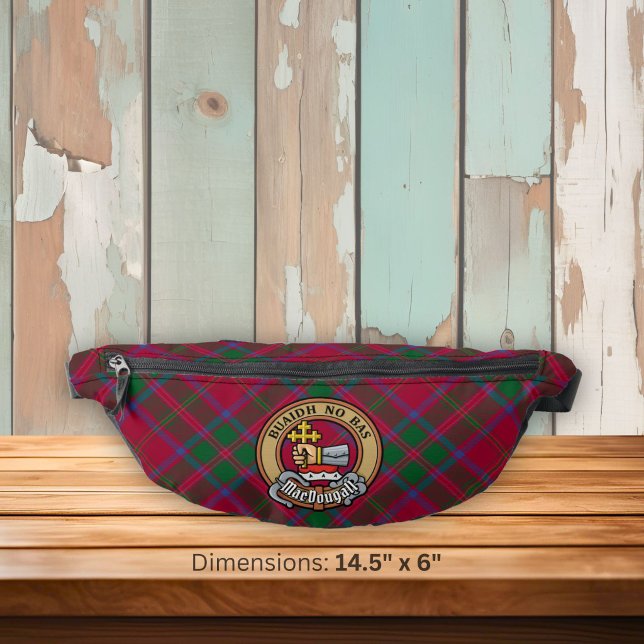 Clan MacDougall-Wappen über Tartan Bauchtasche (Von Creator hochgeladen)