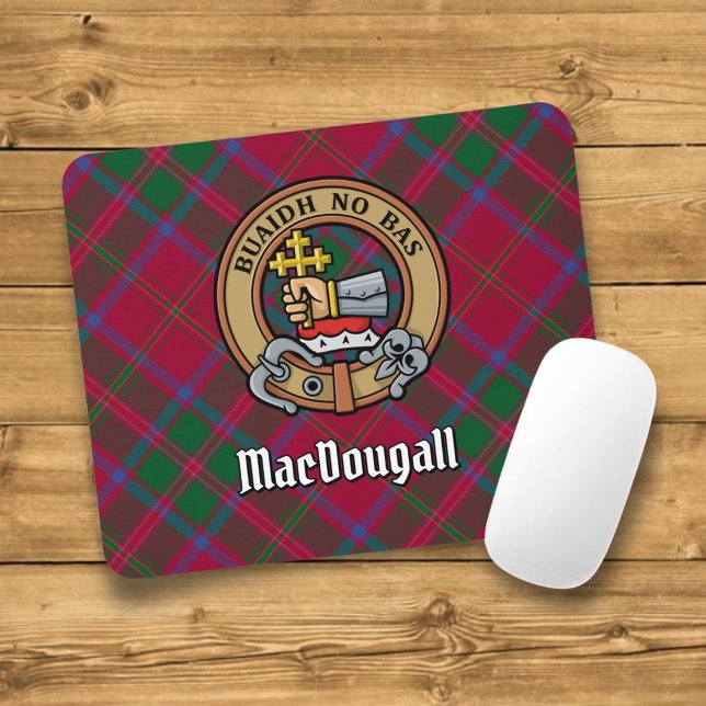 Clan MacDougall Wappen über Tartan Mousepad (Von Creator hochgeladen)