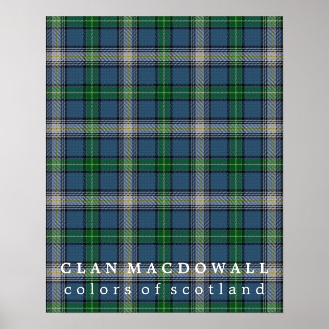 Clan MacDowall Colors of Scotland Tartan Poster (Vorne)