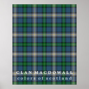 Clan MacDowall Farben von SchottlandTartan Poster