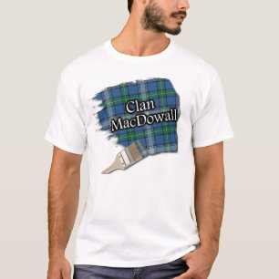 Clan MacDowall McDowell Tartan Paint Brush T-Shirt