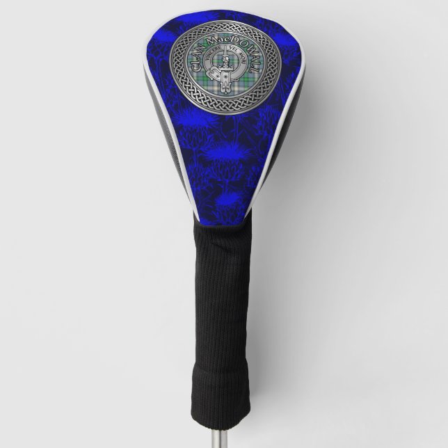 Clan MacDowall Wappen & Tartan Knot Golf Headcover (Vorderseite)