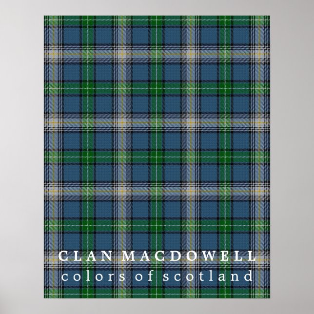 Clan MacDowell Colors of Scotland Tartan Poster (Vorne)