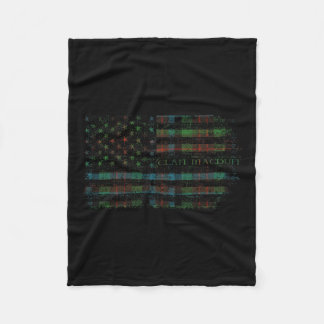 Clan Macduff Hunting Scottish Tartan Us Flag Kilt Fleecedecke