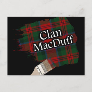 Clan MacDuff Scottish Tartan Paint Brush Postkarte