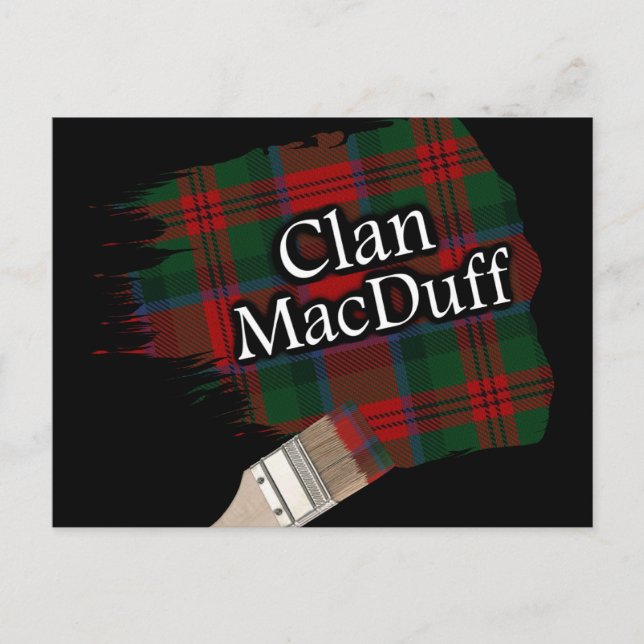 Clan MacDuff Scottish Tartan Paint Brush Postkarte (Vorderseite)